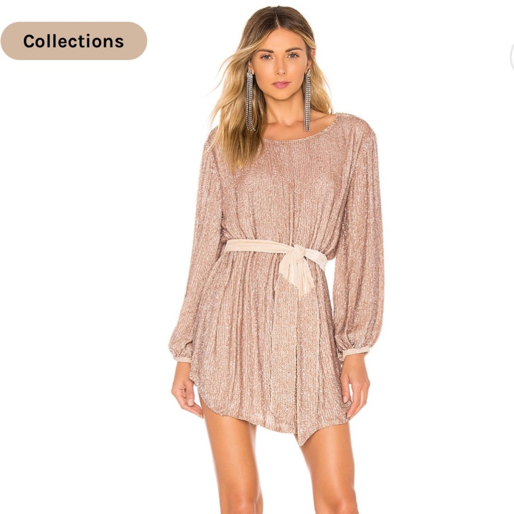 RETROFETE Grace Dress in Rose Gold (size small)